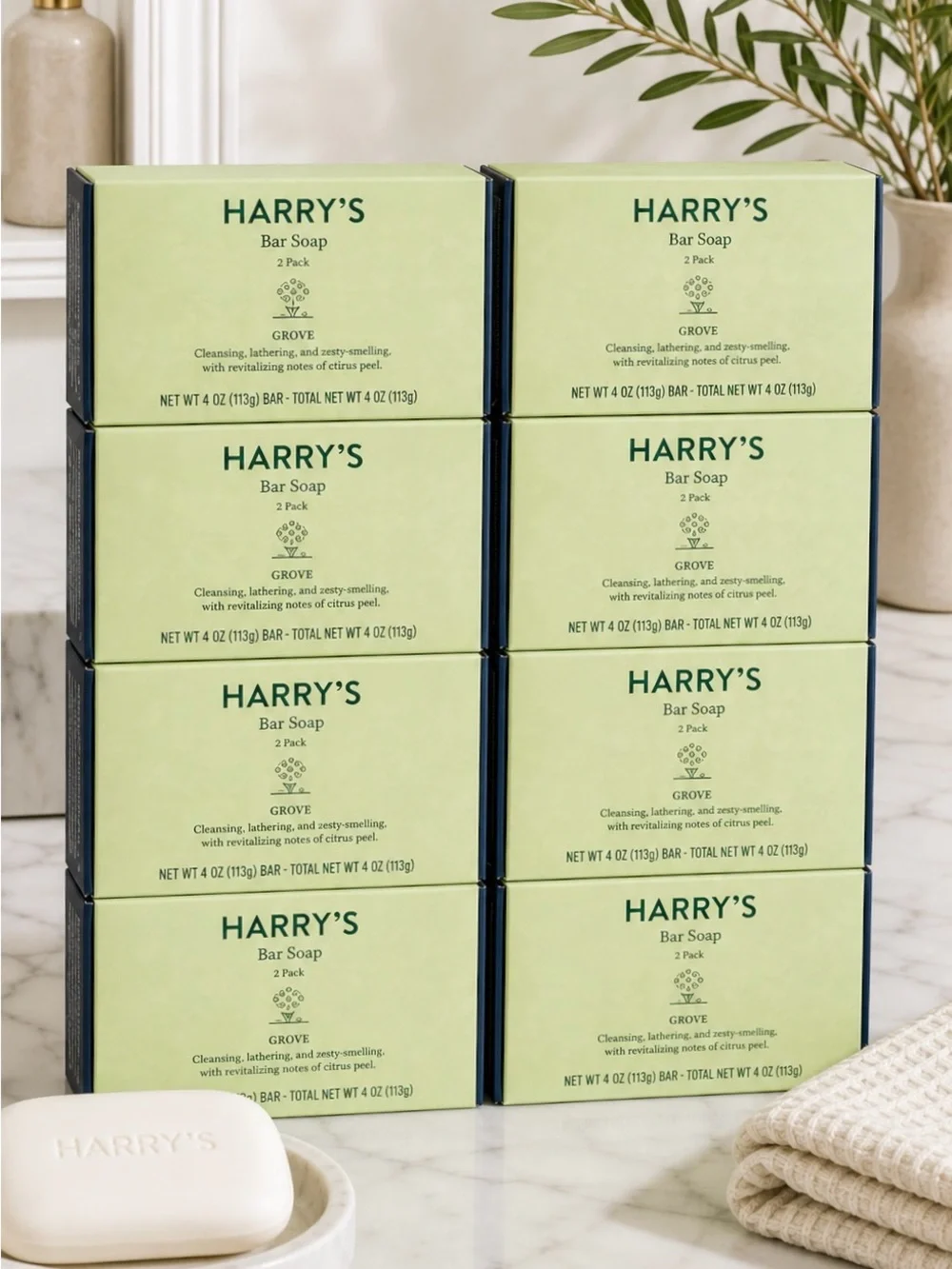 Harry’s Grove Bar Soap | 8-Pack Retired Grove Scent |  Brand New Factory Sealed
